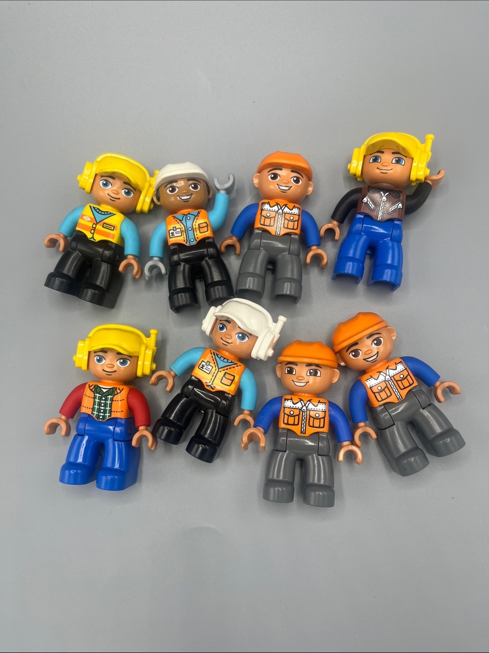 LEGO DUPLO Figure Lot 8 Construction People Toy Figures